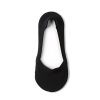 Anti-slip boat sock custom no-show socks men-black-upper view