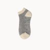 Basic stripe socks custom ankle socks-grey