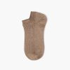 Basic style pure custom ankle socks men-brown