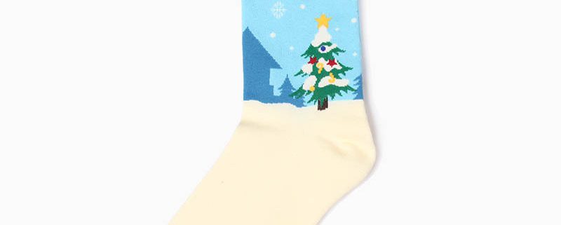 Christmas premium-quality custom crew socks girls-Christmas tree