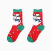 Christmas season custom crew socks snowman-big