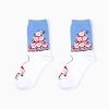 Christmas season custom crew socks snowman-together