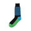 Classical stripe private label dress socks men-green