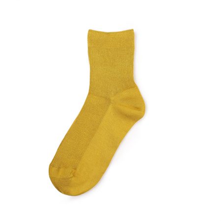 Custom crew socks bamboo fiber solid color basic socks-yellow