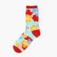 Custom dress socks colorful england style elements-flowers pattern