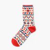 Custom dress socks colorful england style elements-geometry pattern