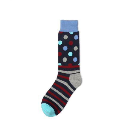 Custom dress socks men england style-blue red