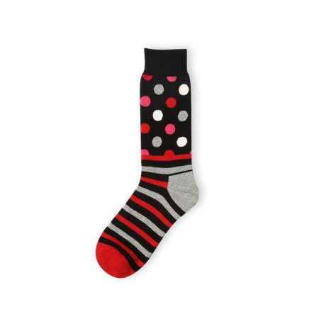 Custom dress socks men england style-red black