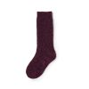 Custom knee-high socks solid color basic socks-dark wine