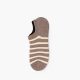 Elegant classical invisible custom no-show socks-white brown