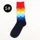 England style color blocks custom dress socks-red