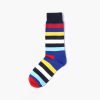 England style colorful custom dress socks classical-red-yellow