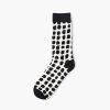 England style custom dress socks unisex black white