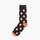 England style custom dress socks unisex-dots-orange