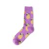 Fruits private label knee-high socks for women or girls-pineapple-pink