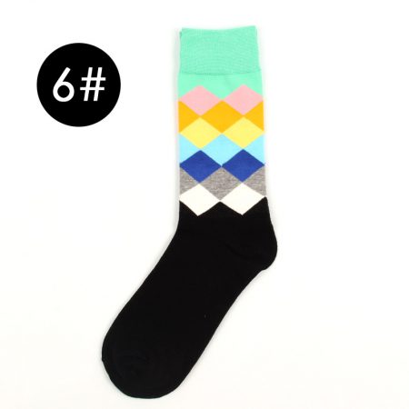 Gradient color england style private label knee-high socks-black green