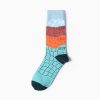 High-School custom dress socks carton elements-geography