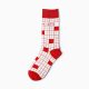 High-School custom dress socks carton elements-red grids