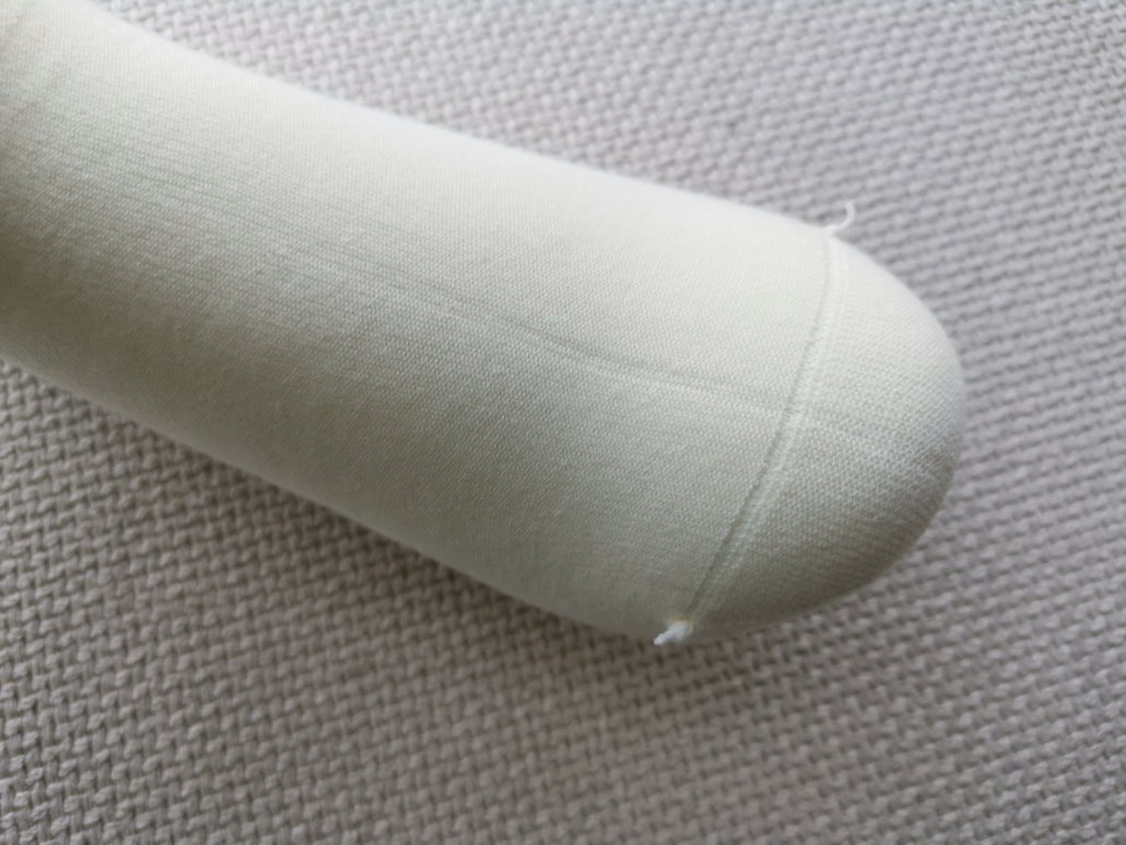 Seamless toe inside view