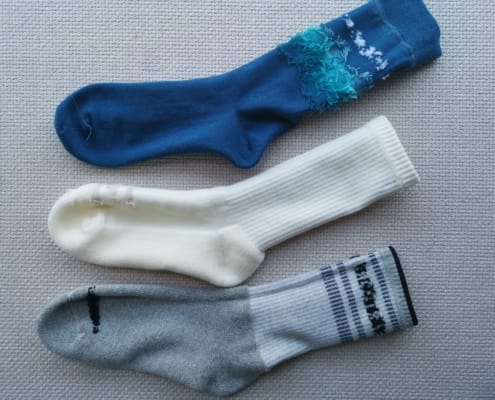 plain socks vs. half-terry socks vs. full-terry socks
