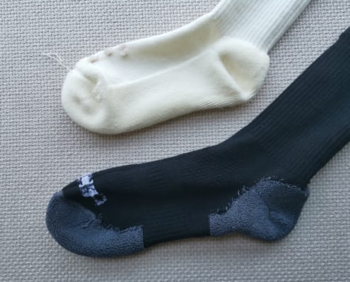 half-terry socks vs. random terry cushion sock