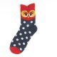 Owl series custom design crew socks cute-series red