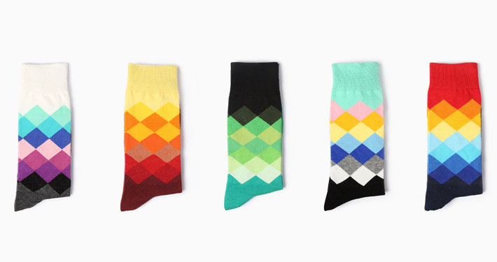 Private label colorful custom knee-high socks