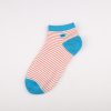 Private label crew socks girls basic socks thick yarn-blue