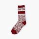 Private label custom dress socks thick yarn-red wine