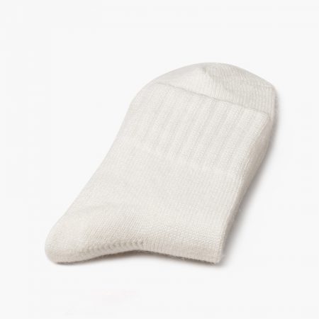 Private label dress socks basic socks rabbit wool-whirte