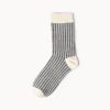 Private label dress socks girl stripe patterns-blackk