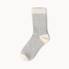 Private label dress socks girl stripe patterns-light