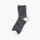 Private label dress socks stripe socks thick yarn girl-black