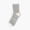 Private label dress socks stripe socks thick yarn girl-grey