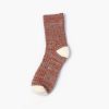 Private label dress socks stripe socks thick yarn girl-red