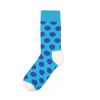 Private label knee-high socks unisex colorful dots-blue dots