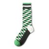 Stair blocks england style custom knee-high socks men-green