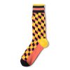 Stair blocks england style custom knee-high socks men-orange