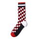 Stair blocks england style custom knee-high socks men-red