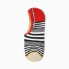 Stripes Invisible private label no-show socks unisex-red