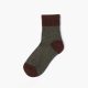 Thick yarn classic crew socks unisex-wine