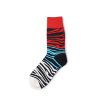 Zebra patterns custom knee-high socks-red