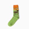 beloved oil-painting custom dress socks men-rider on the grass