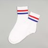 campus style custom crew socks unisex-red blue