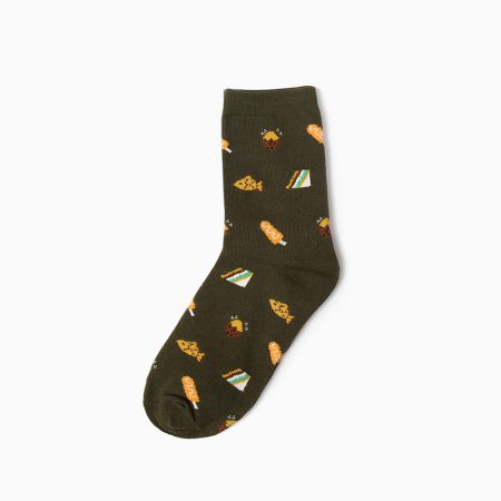 carton custom dress socks unisex-ice-sucker