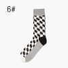 colorful cube custom dress socks men-black white