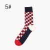 colorful cube custom dress socks men-red black