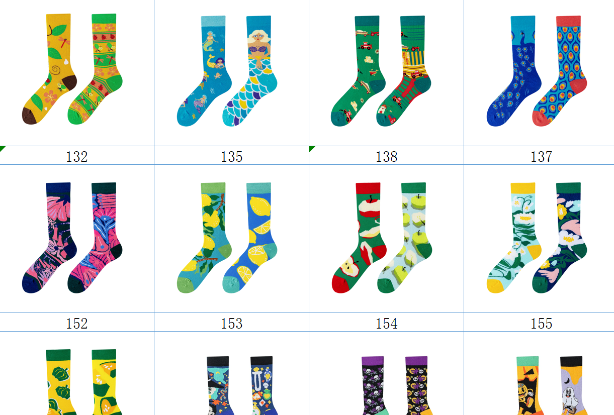 colorful socks collection 3 in stock