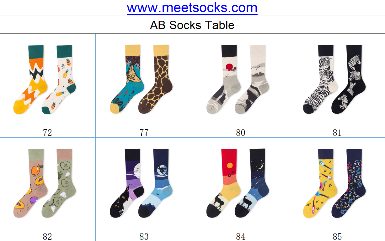colorful socks collection in stock