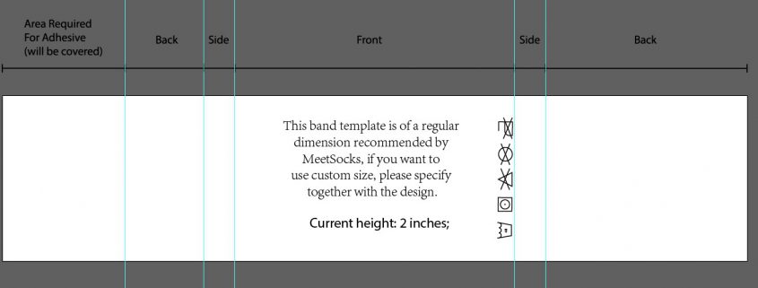 Custom sock band design template